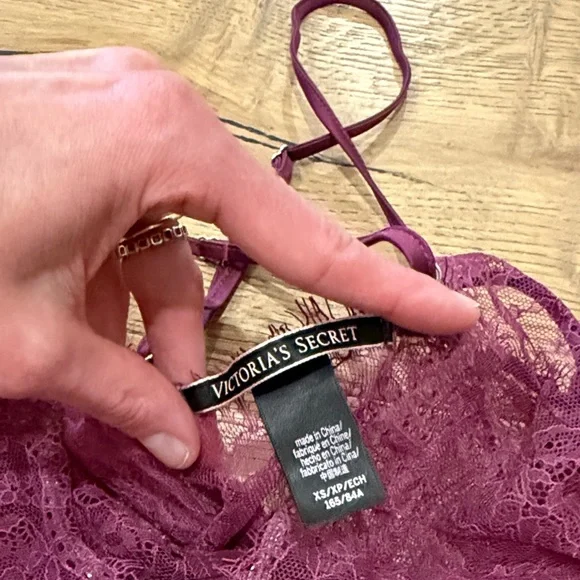 Victoria's Secret Burgundy Lace Chemise - Picture 2 of 4